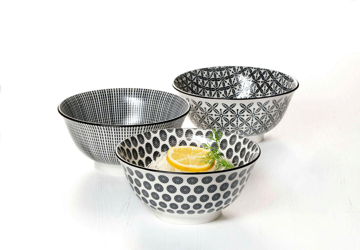 SADA MÍS porcelán keramika 17,5 cm - čierna/biela, Basics, keramika (17,5cm) - Ritzenhoff Breker