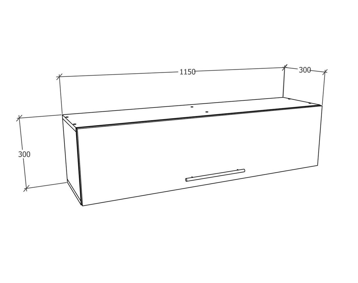 WANDREGAL 115/30/30 cm  - Weiss, Modern, Holzwerkstoff (115/30/30cm) - MID.YOU