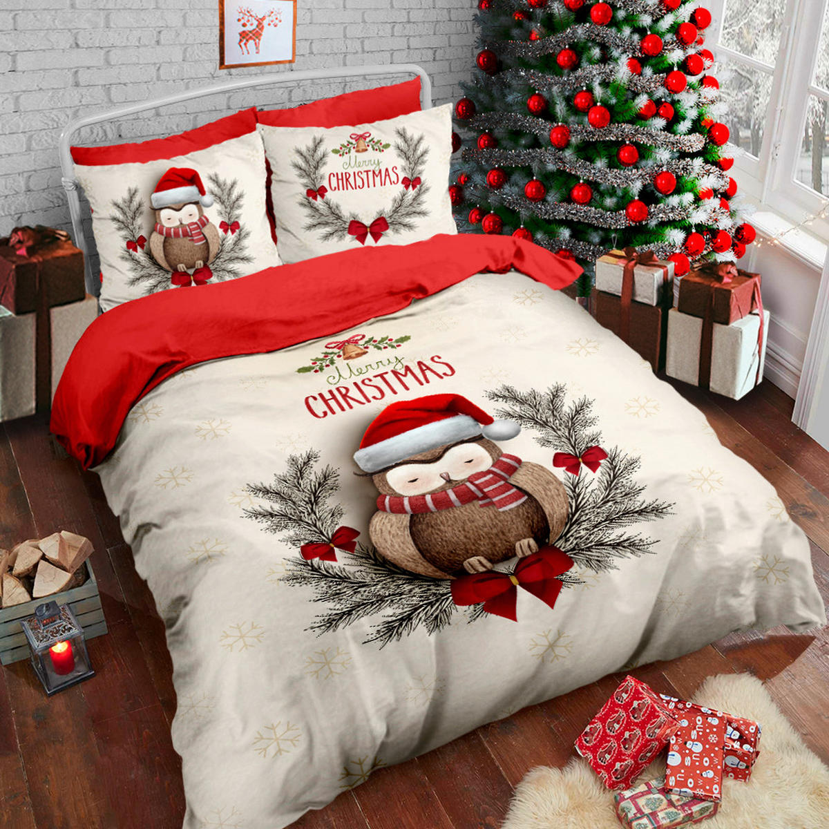 POSTELJINA SA DVA LICA Christmas Collection 140/200 cm saten  - Osnovno, tekstil (140/200cm) - X-Mas