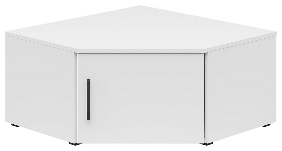 SZEKRÉNYRÁTÉT  - fekete/fehér, Modern, műanyag/faalapú anyag (71,5/35/71,5cm) - Carryhome