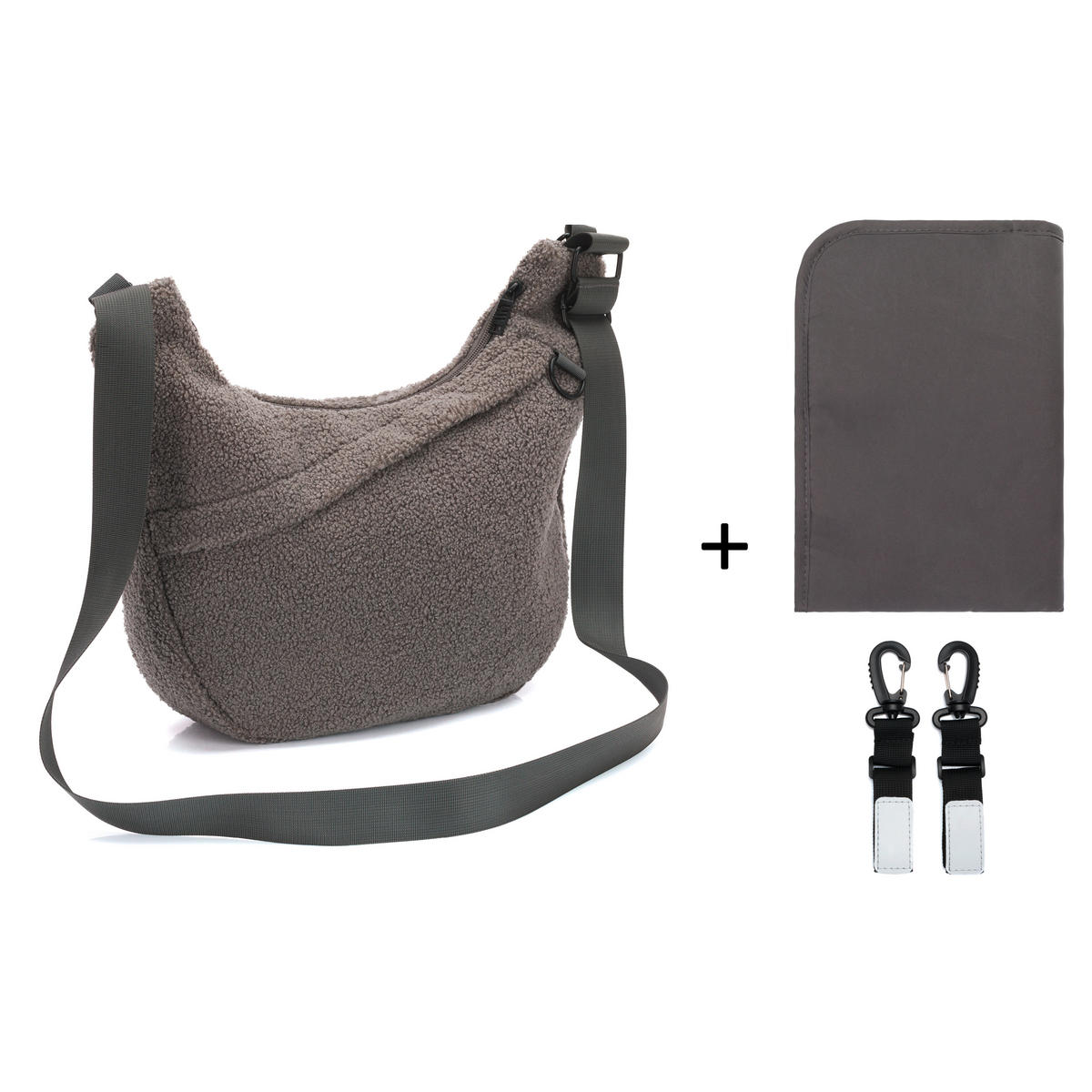 WICKELTASCHE  - Grau, Basics, Textil (42/7/34cm) - Fillikid