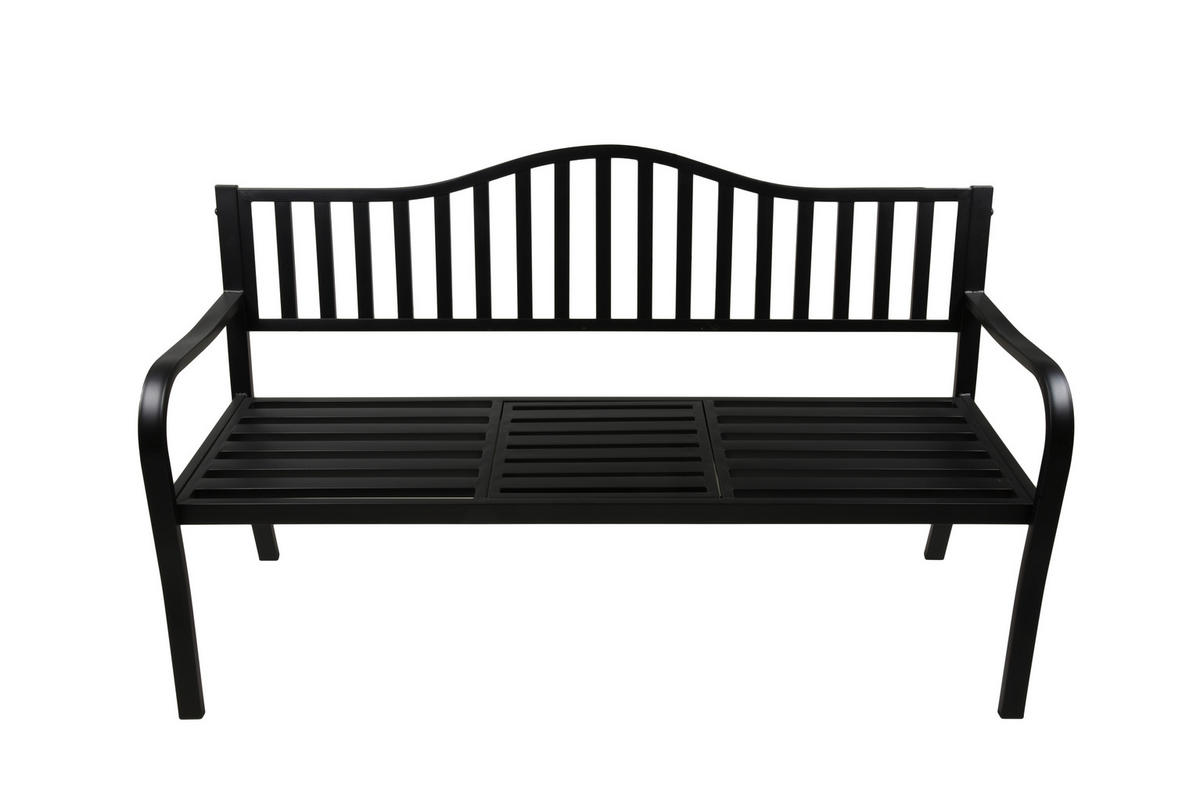 GARTENBANK 150/89/60 cm  Stahl  - Anthrazit, Basics, Metall (150/89/60cm) - Gardenson