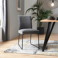 STUHL - Dunkelgrau/Schwarz, MODERN, Textil/Metall (48/62/87,5cm) - Livetastic