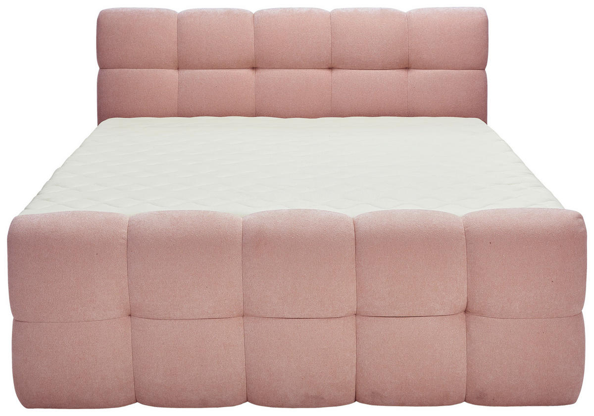 BOXBETT 180/200 cm  in Rosa  - Schwarz/Rosa, Design, Holz/Kunststoff (180/200cm) - Moderano