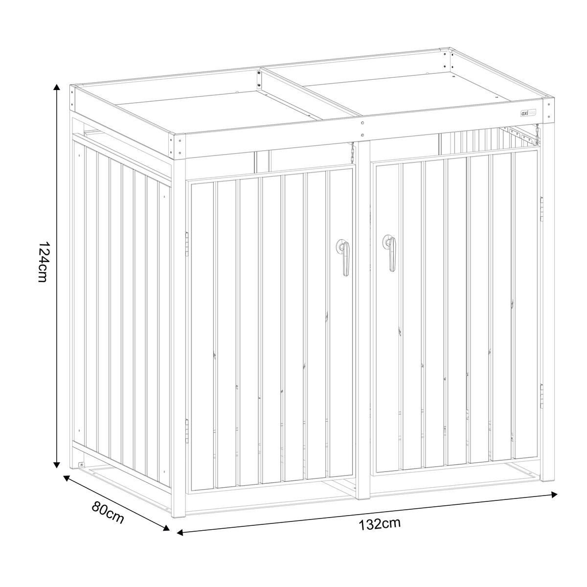 ÚLOŽNÝ BOX   - antracitová, Basics, kov (132/80cm) - Ambia Garden