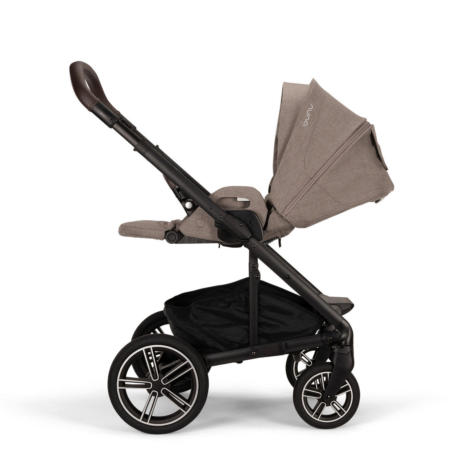 KOMBIKINDERWAGEN  Mixx Next  Cedar  - Graubraun/Schwarz, Basics, Textil/Metall (60/110/82cm) - Nuna