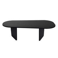 COUCHTISCH 130/65-54/40 cm Freiform Schwarz einfacher Aufbau  - Schwarz, Design, Holzwerkstoff (130/65-54/40cm) - MID.YOU