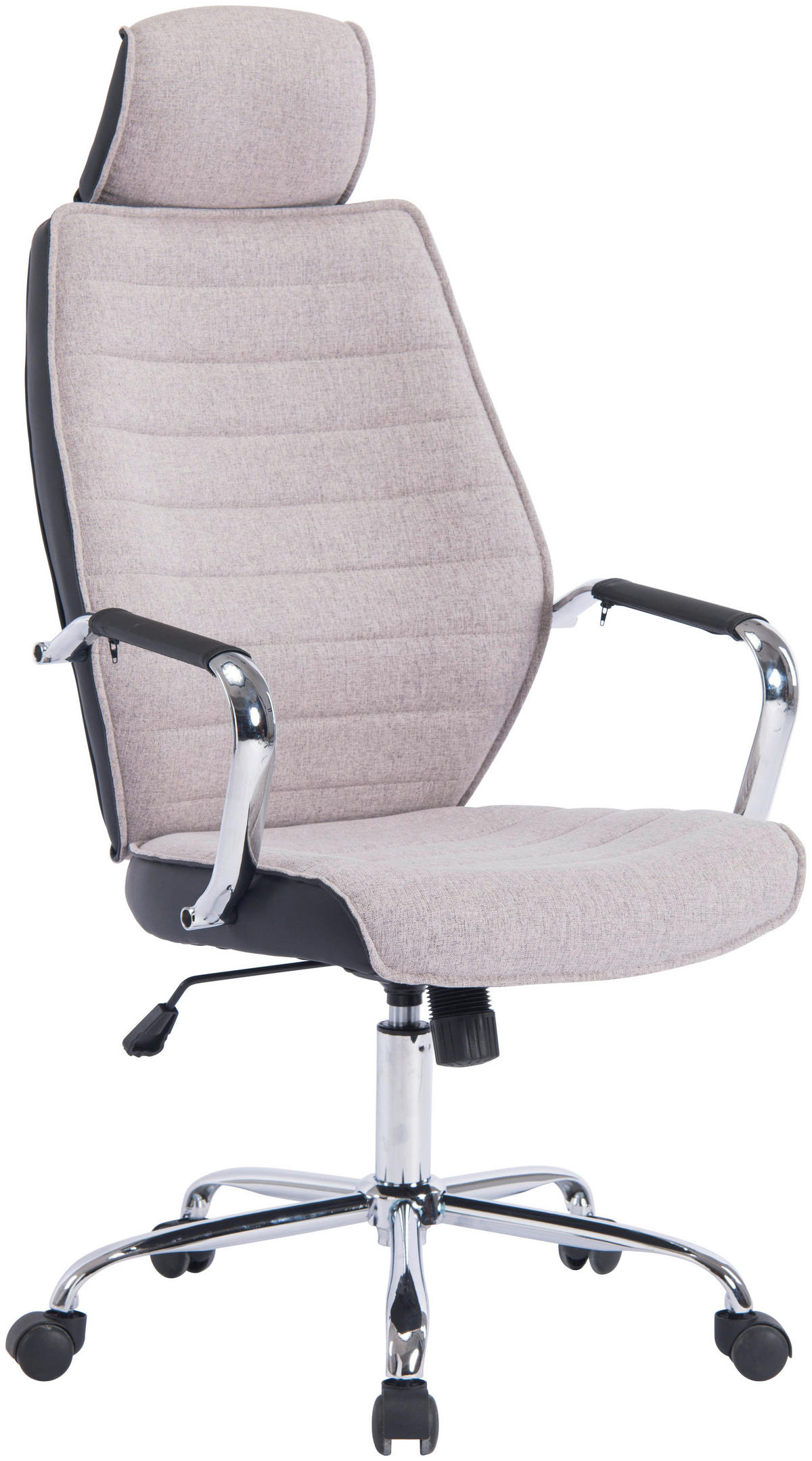 UREDSKA STOLICA  siva, crna  metal, plastika, tekstil  - siva/boje kroma, Moderno, metal/tekstil (67/119-129/59cm)