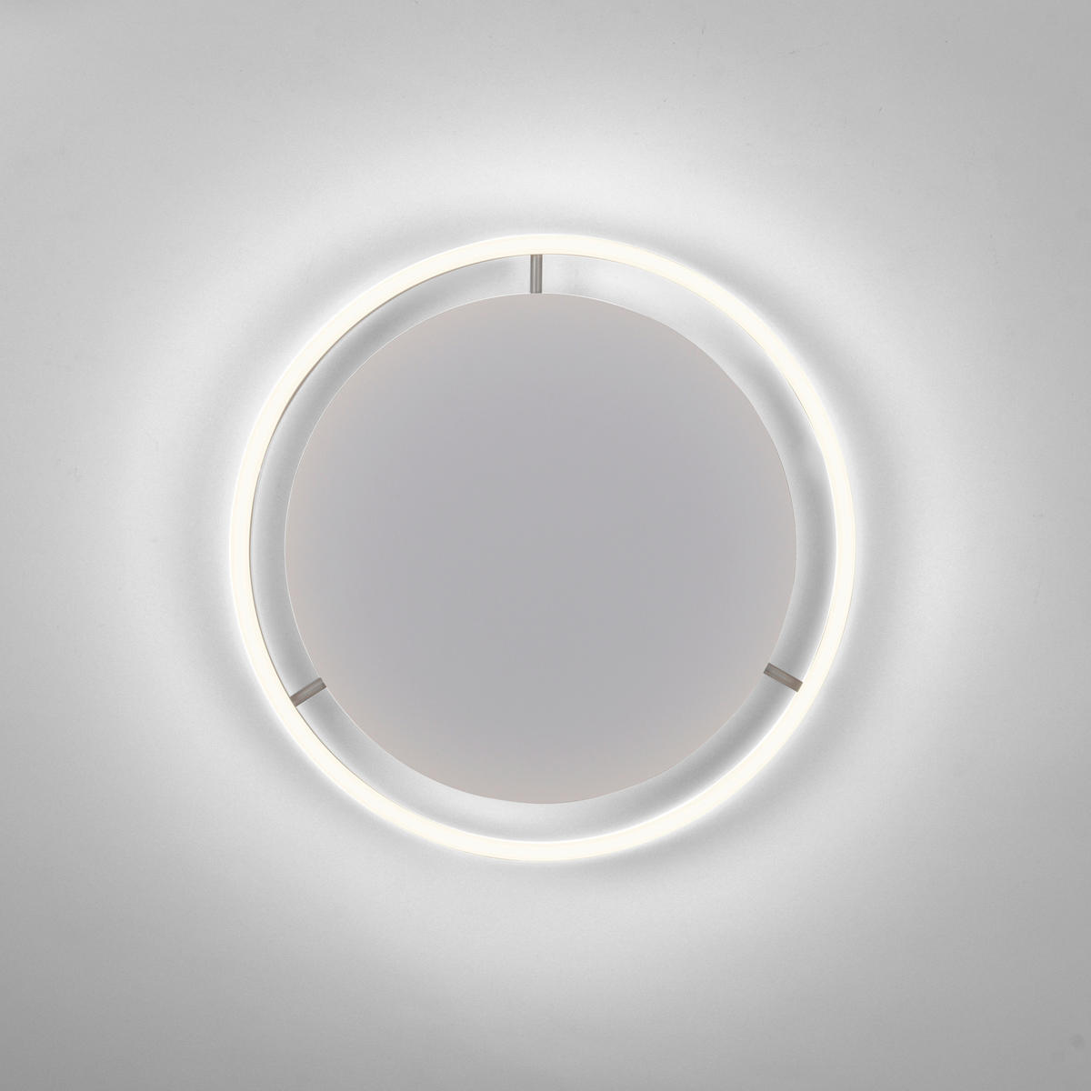 LED-DECKENLEUCHTE 39,3/39,3/5,3 cm   - Alufarben, Design, Kunststoff/Metall (39,3/39,3/5,3cm)
