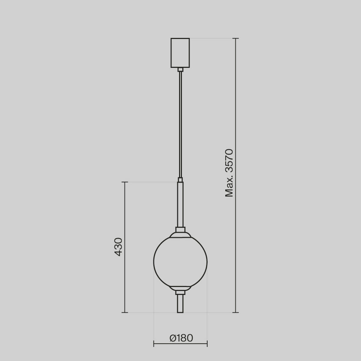 PENDELLAMPA Table & Floor 18/18/351 cm  - vit, Design, plast (18/18/351cm) - MAYTONI