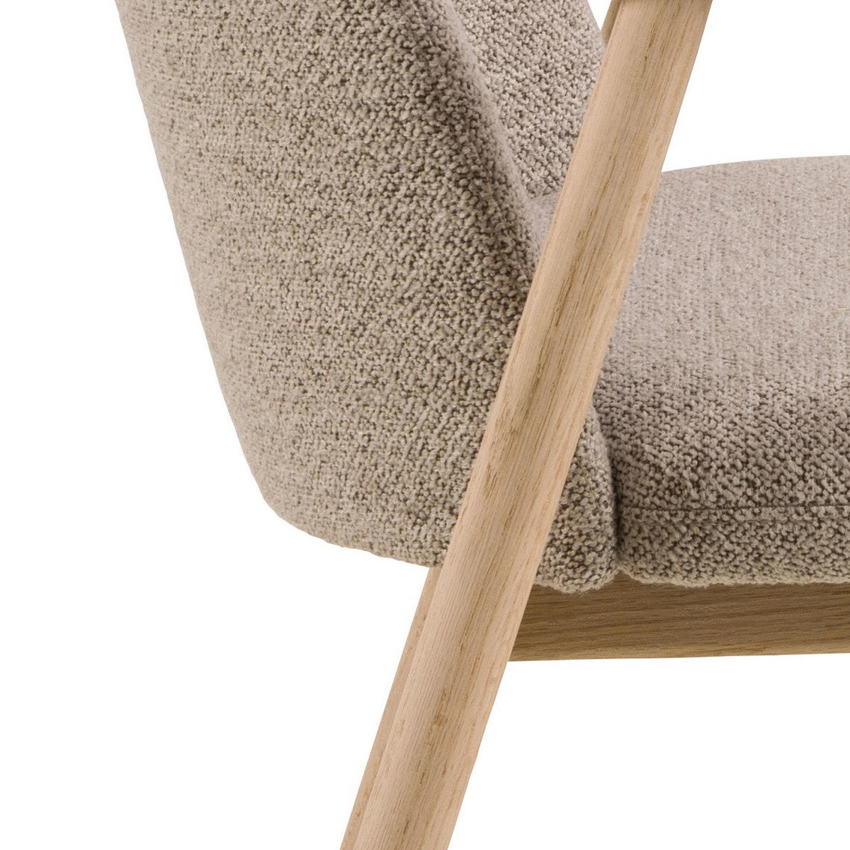 ŽIDLE S PODRUČKAMI, buklé, béžová - barvy dubu/světle hnědá, Moderní, dřevo/textil (55,5/80,5/57cm) - Livetastic