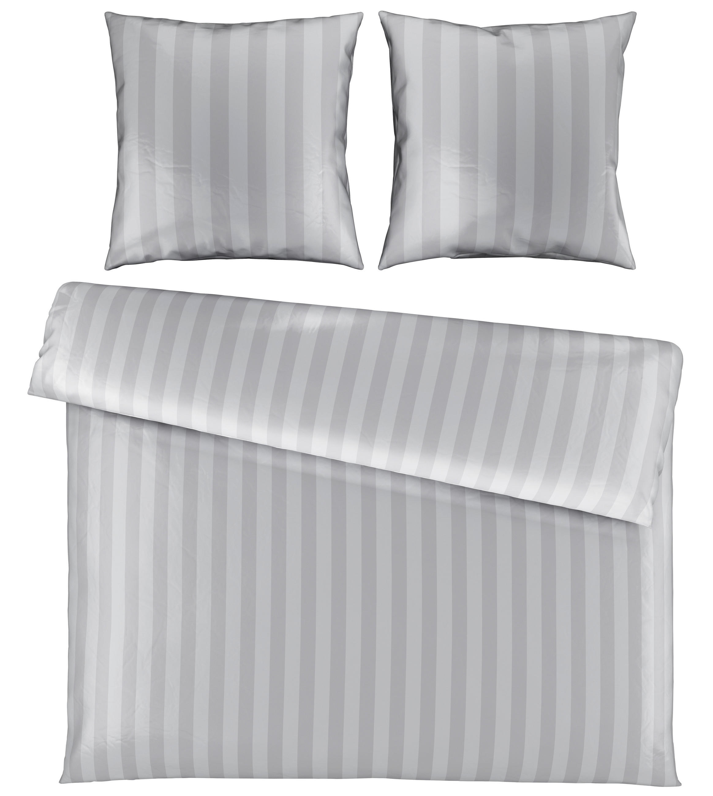 BETTWÄSCHE Dobby Satin 220/240 cm  - Silberfarben, KONVENTIONELL, Textil (220/240cm) - Novel