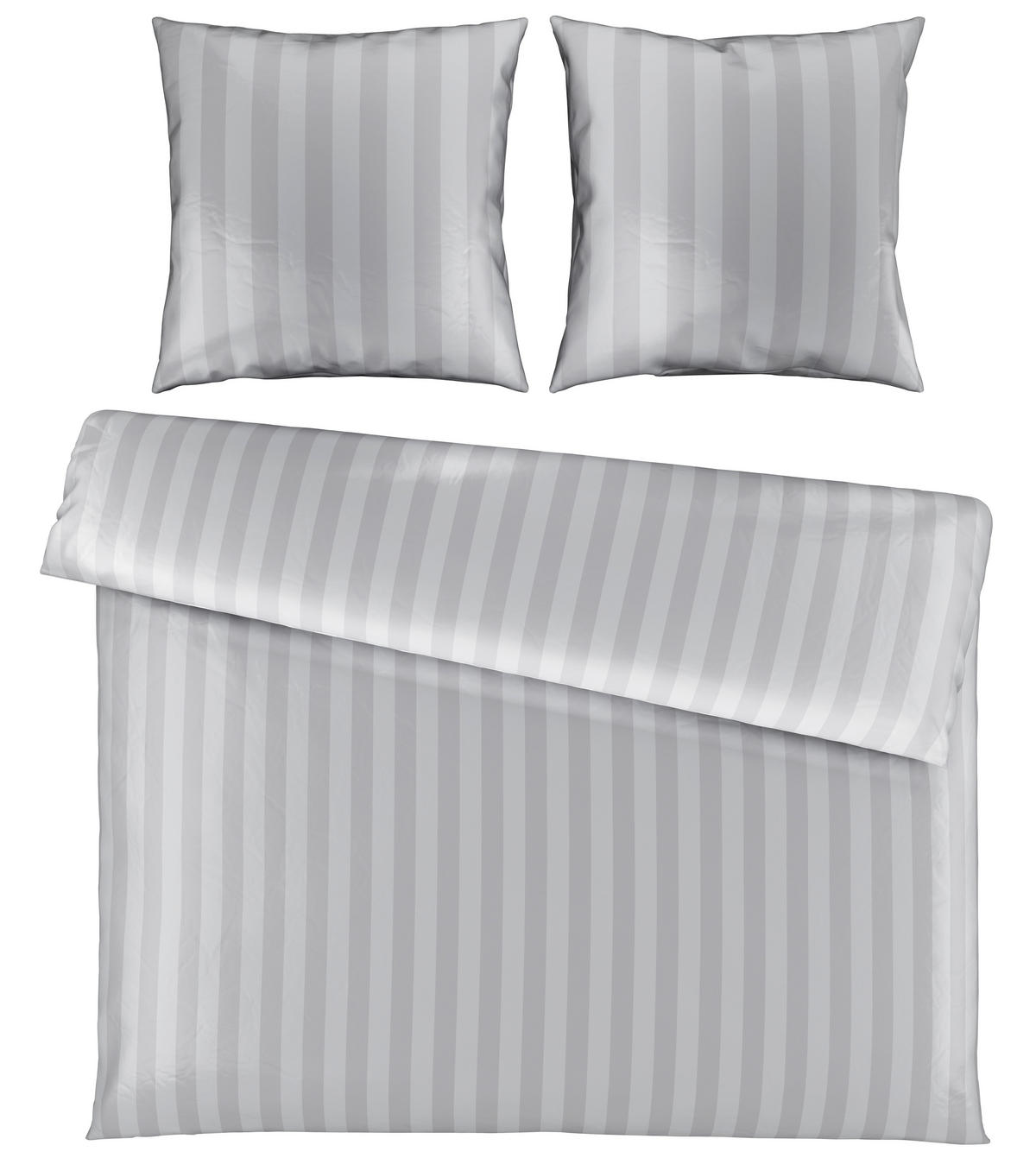 BETTWÄSCHE Dobby Satin 220/240 cm  - Silberfarben, KONVENTIONELL, Textil (220/240cm) - Novel