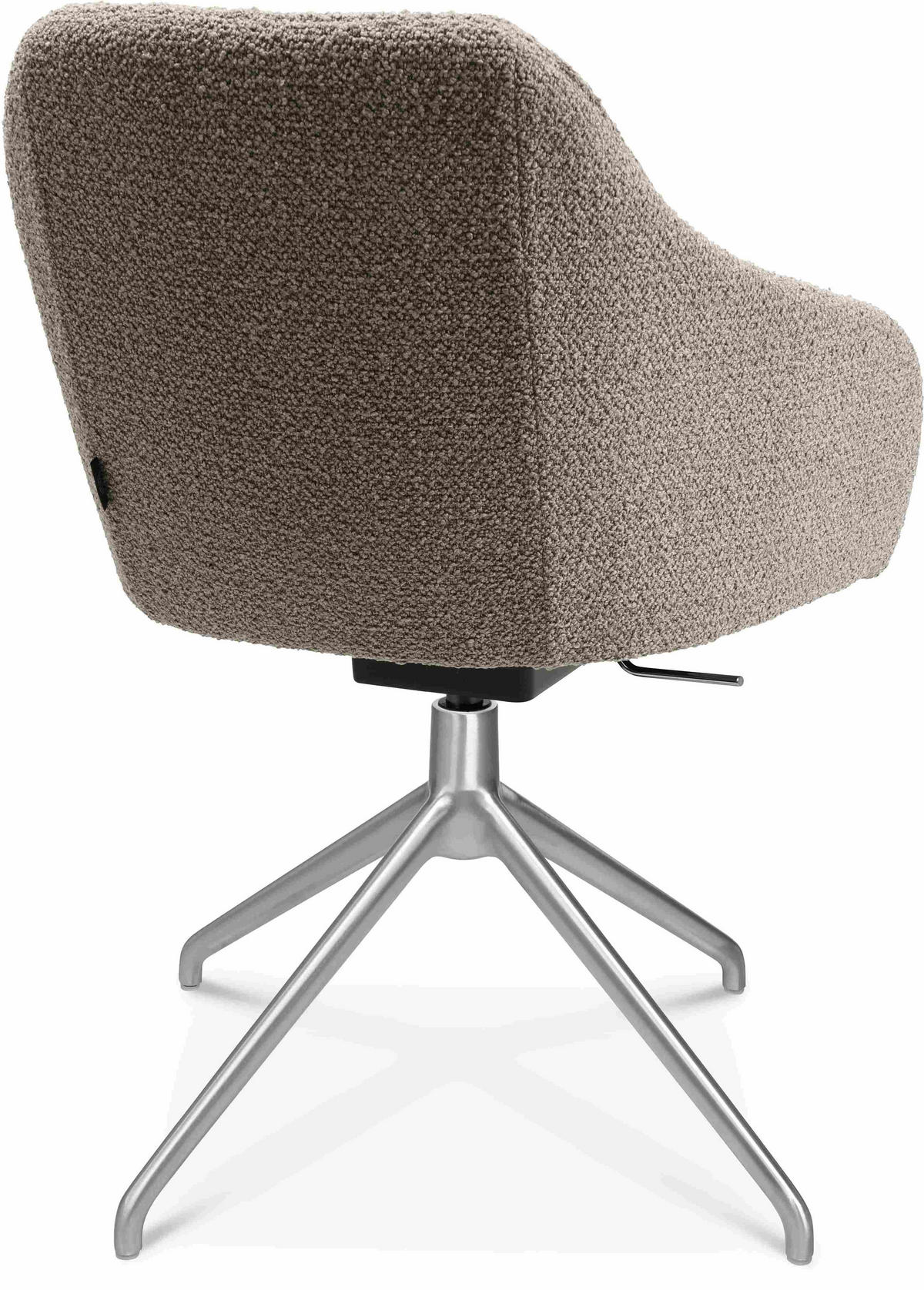 ARMLEHNSTUHL  in Aluminium Flachgewebe  - Alufarben/Naturfarben, Design, Textil/Metall (58/81,5-84,5/60cm) - Johann Jakob