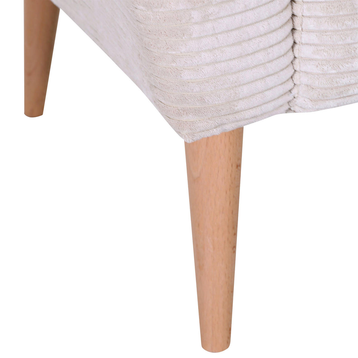 SESSEL in Cord Creme  - Creme/Naturfarben, Trend, Holz/Textil (77/80/93cm)