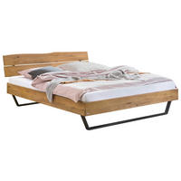 BETT 160/200 cm,  in Wildeiche,  - Wildeiche/Anthrazit, Design, Holz/Metall (160/200cm) - Hasena