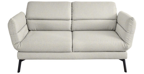 2-SITZER-SOFA Flachgewebe Naturfarben  - Schwarz/Naturfarben, Design, Textil/Metall (178-226/83-113/96-177cm) - Dieter Knoll