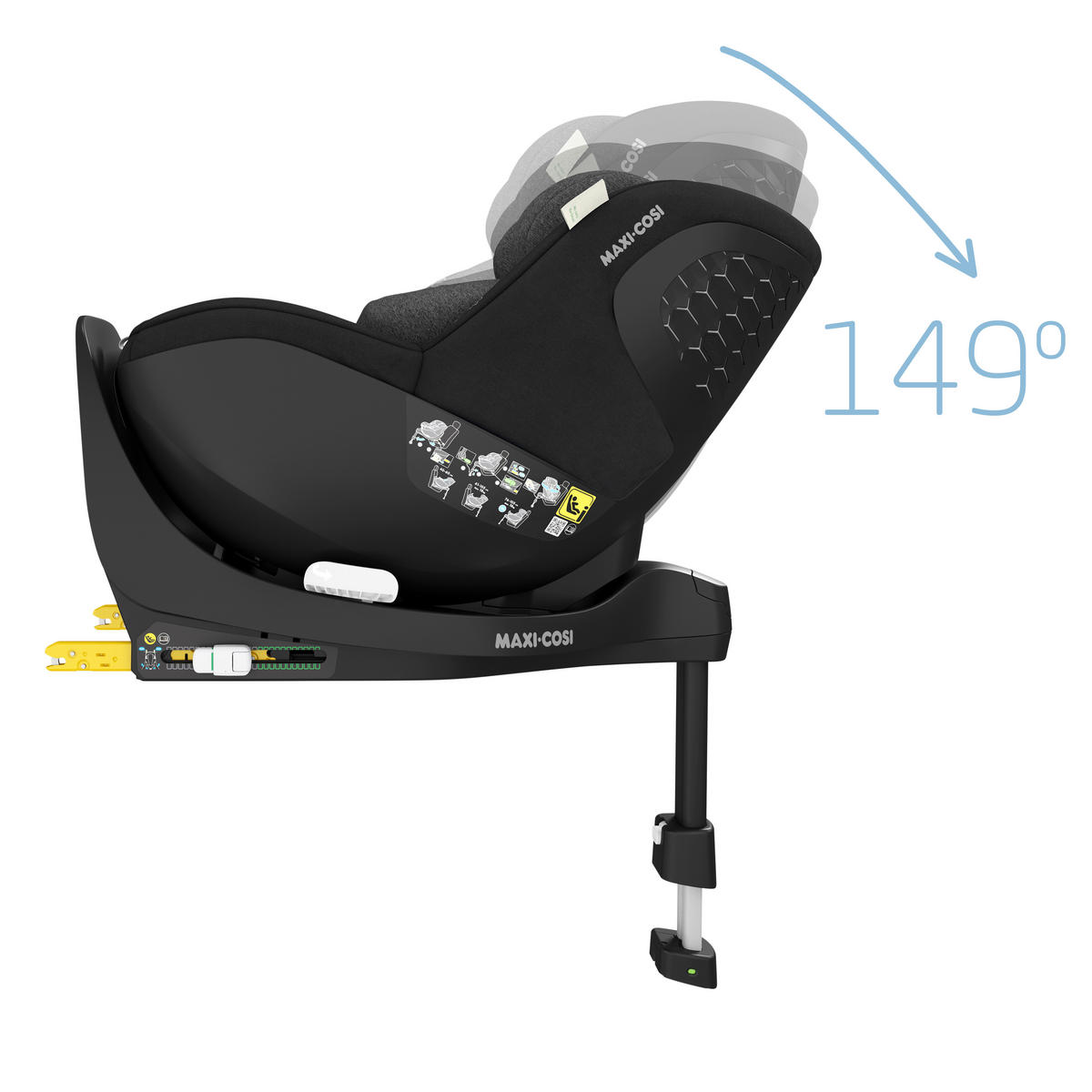 AUTO-SEDIŠTE ZA DECU  Mica Pro Eco  - crna, Osnovno, tekstil/metal (44,2/64,8/68,3cm) - Maxi-Cosi