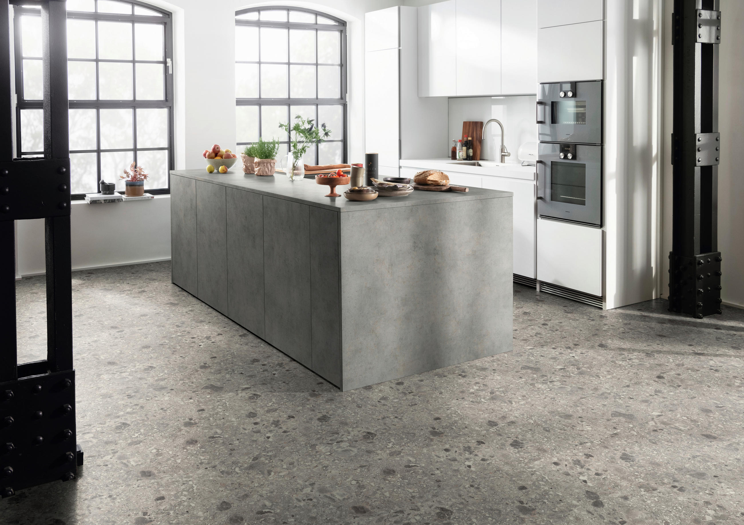 LAMINATBODEN Triestino Terrazz EGGER Nature Sense Aqua  per  m² - Grau, KONVENTIONELL, Holzwerkstoff (129.2/32.7/0.8cm) - Egger Holzwerkstoffe
