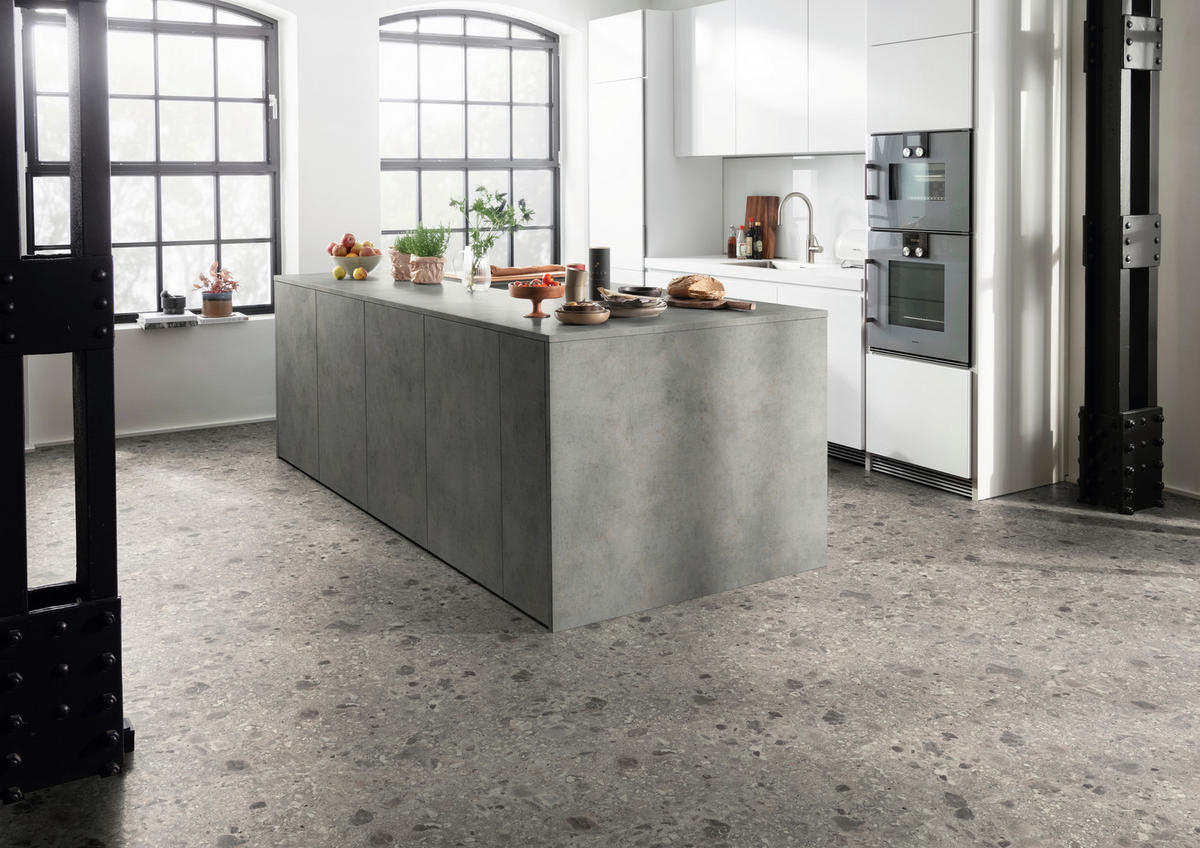 LAMINATBODEN Triestino Terrazz EGGER Nature Sense Aqua  per  m² - Grau, KONVENTIONELL, Holzwerkstoff (129.2/32.7/0.8cm) - Egger Holzwerkstoffe