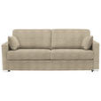 SCHLAFSOFA  in Webstoff Beige  - Chromfarben/Beige, KONVENTIONELL, Textil/Metall (208/86/97cm) - Novel