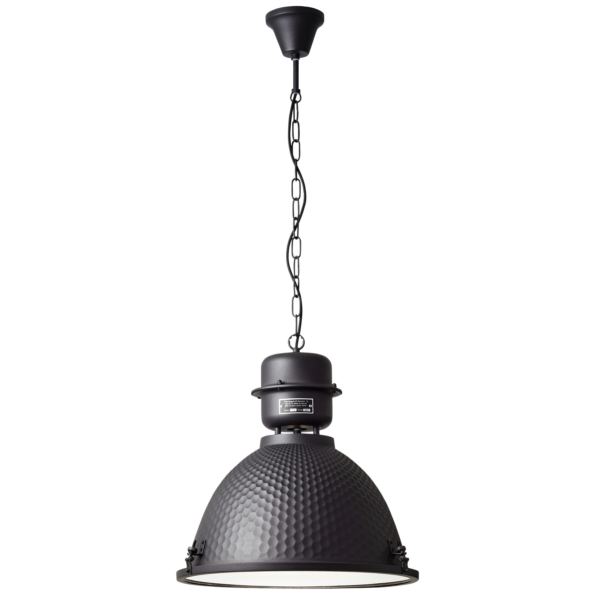 HÄNGELEUCHTE 48/146 cm    - Schwarz, Lifestyle, Glas/Metall (48/146cm) - Brilliant
