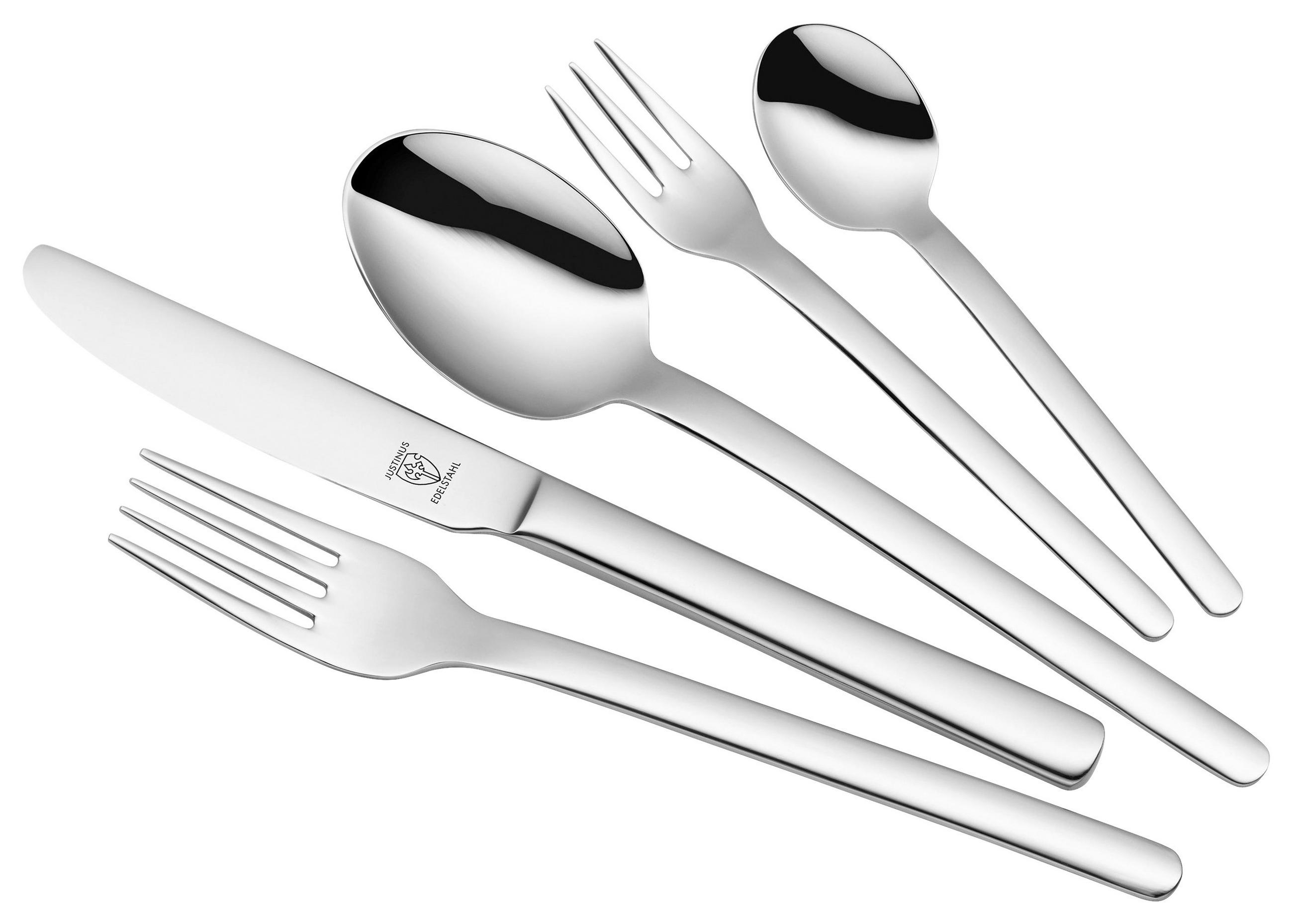 SET PRIBORA ZA JELO 30-dijelni Matrix - boje kroma, Basics, metal (30/25/5cm) - Justinus