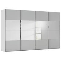 SCHWEBETÜRENSCHRANK 361/223/68 cm 4-türig Seidengrau  - Chromfarben/Seidengrau, Design, Glas/Holzwerkstoff (361/223/68cm) - Novel