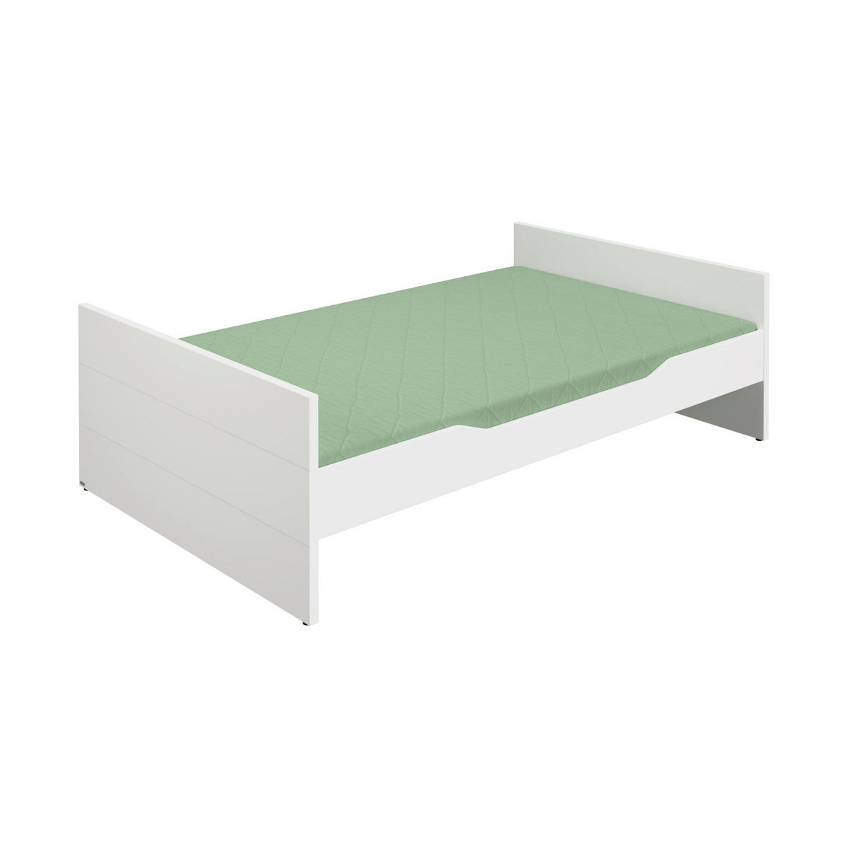 BETT 120/200 cm  in Weiß  - Weiß, KONVENTIONELL, Holzwerkstoff (120/200cm) - Paidi