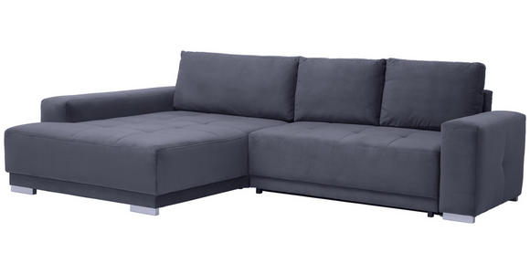 WOHNLANDSCHAFT in Textil Grau - Silberfarben/Grau, Design, Holz/Textil (195/293cm) - Cantus