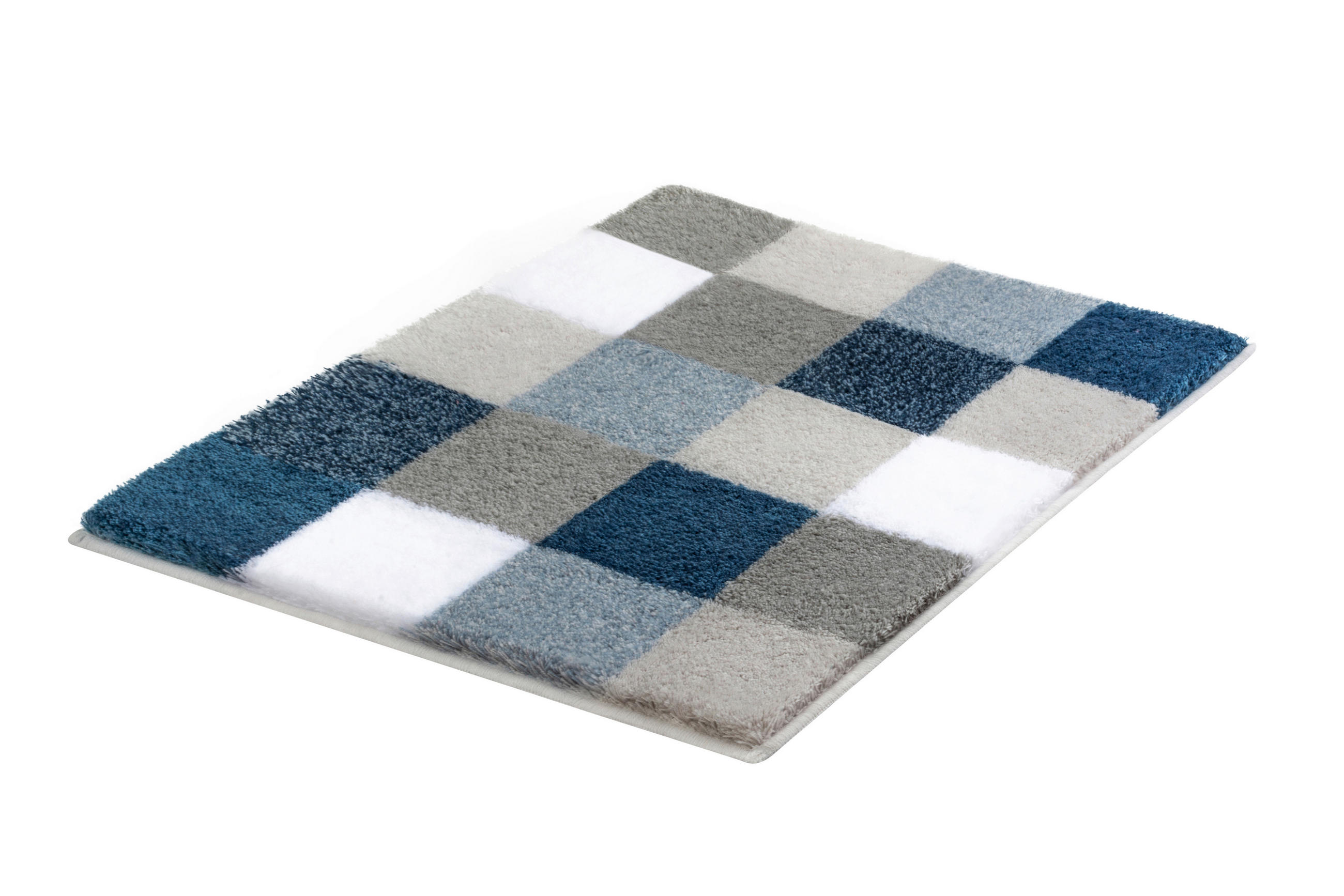 BADTEPPICH Blau, Beige 60/105 cm  - Blau/Beige, KONVENTIONELL, Kunststoff (60/105cm) - Kleine Wolke