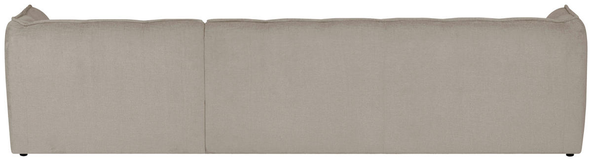 ECKSOFA LIVOLI in Chenille Creme  306/160 cm  - Creme/Schwarz, Design, Textil (306/160cm) - MID.YOU