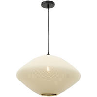 HÄNGELEUCHTE 50/120 cm   - Beige, Design, Textil/Metall (50/120cm) - Collet's Monde