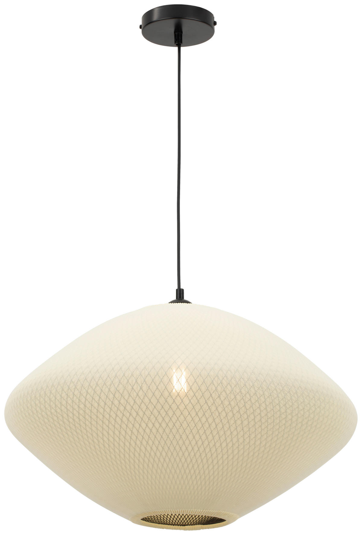 HÄNGELEUCHTE 50/120 cm   - Beige, Design, Textil/Metall (50/120cm) - Collet's Monde