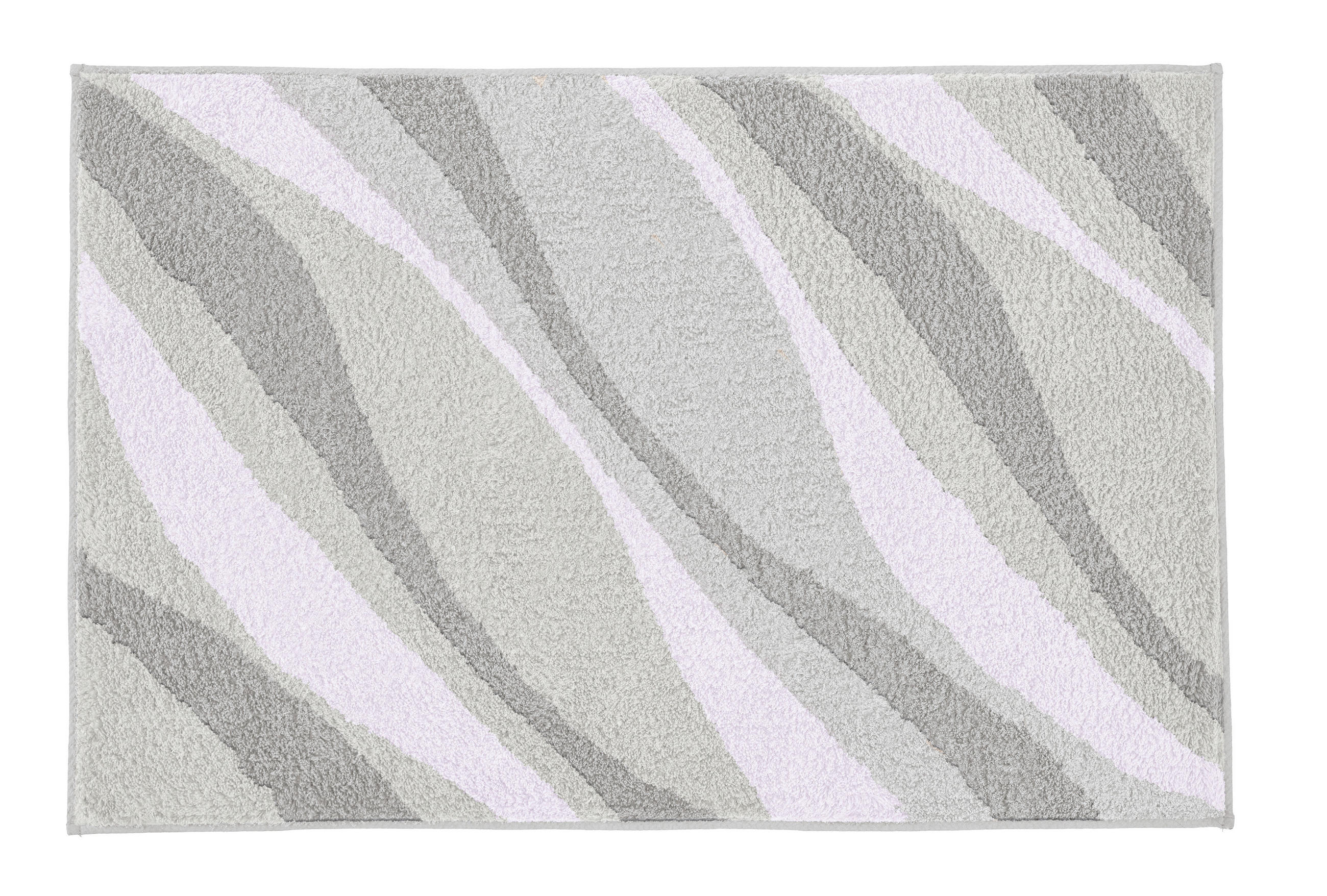 COVOR DE BAIE   roz deschis, gri deschis   - roz deschis/gri deschis, Basics, plastic/textil (65/55/2cm)
