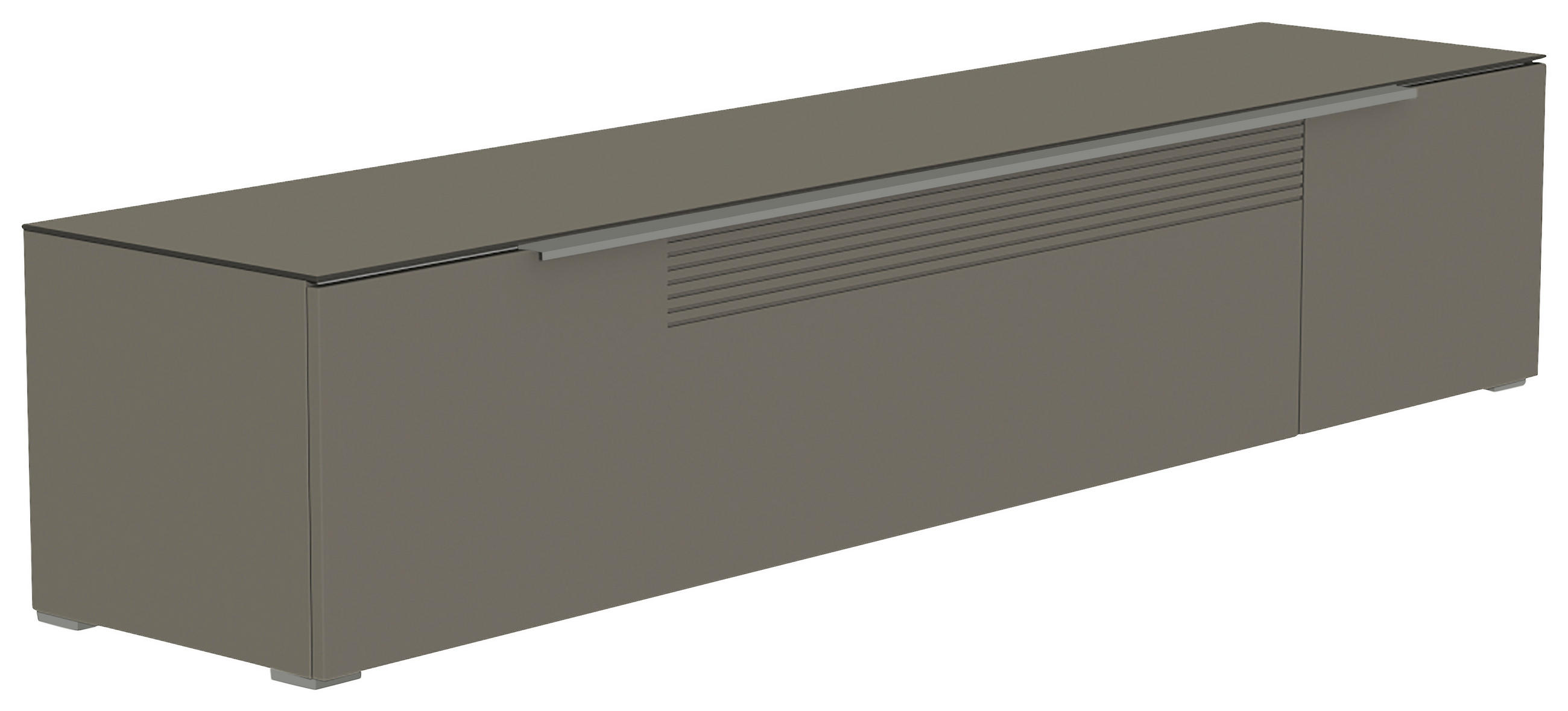 LOWBOARD  in 210/43/45 cm  - Alufarben/Grau, Design, Glas/Holzwerkstoff (210/43/45cm) - Moderano