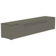 LOWBOARD Grau, Alufarben  210/43/45 cm  - Alufarben/Grau, Design, Glas/Holzwerkstoff (210/43/45cm) - Moderano