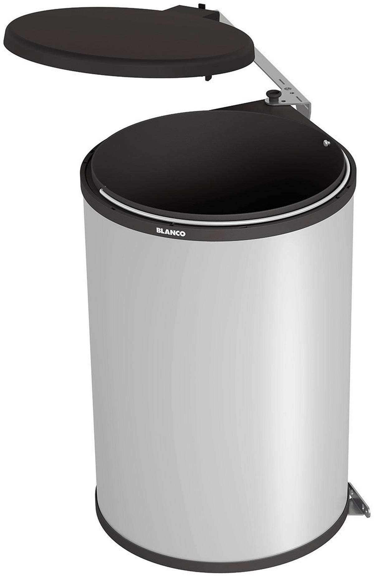 ABFALLSAMMLER 20 l  Metall  - Anthrazit/Alufarben, Basics, Kunststoff/Metall (28,5/43cm) - Blanco