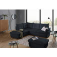 ECKSOFA in Bouclé Anthrazit  - Anthrazit/Schwarz, Design, Textil/Metall (220/250cm) - Xora