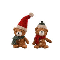 DEKORAČNÍ MEDVĚD - vícebarevná, Lifestyle, dřevo/textil (13/34/9cm) - X-Mas
