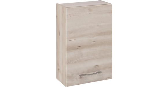 HÄNGESCHRANK 40/64/20 cm  - Chromfarben/Buchefarben, KONVENTIONELL, Holzwerkstoff/Metall (40/64/20cm) - Xora