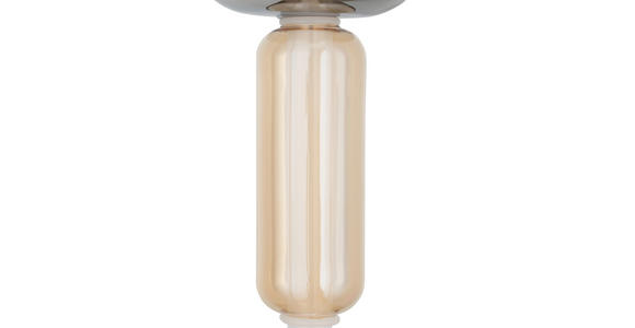 LED-HÄNGELEUCHTE Musica 13/180 cm  - Bernsteinfarben/Grau, LIFESTYLE, Glas/Metall (13/180cm) - Novel