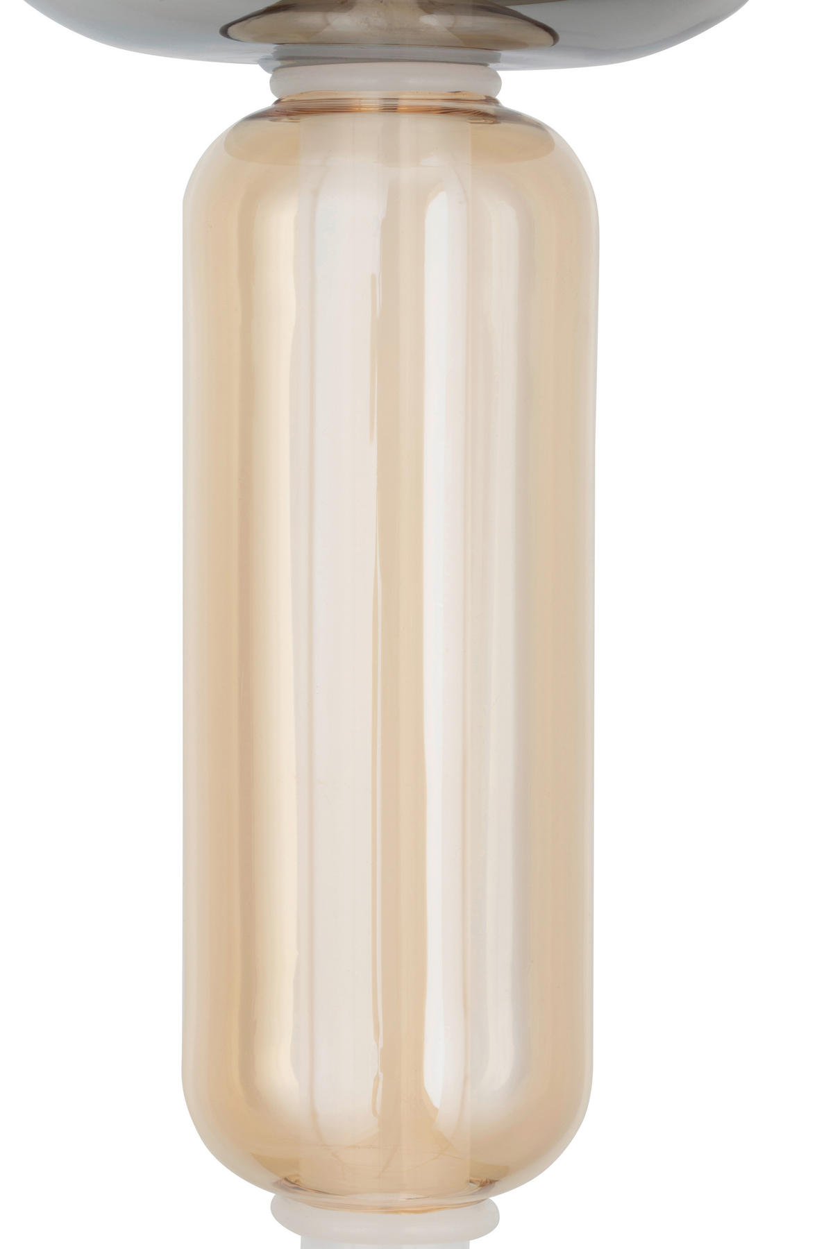 LED-HÄNGELEUCHTE Musica 13/180 cm  - Bernsteinfarben/Grau, LIFESTYLE, Glas/Metall (13/180cm) - Novel