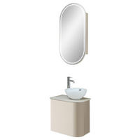 GÄSTEBAD 50,3 cm  - Sandfarben/Kaschmir, Natur, Glas/Keramik (50,3cm) - Sadena