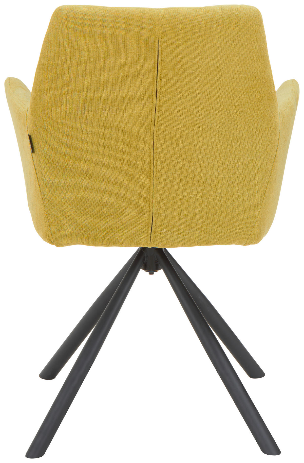 ARMLEHNSTUHL  in Eisen Webstoff  - Gelb/Schwarz, Design, Textil/Metall (62/88/61cm) - Hom`in