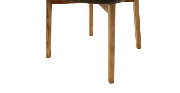 STUHL in Holz, Textil Olivgrün, Wildeiche  - Wildeiche/Olivgrün, KONVENTIONELL, Holz/Textil (50/82/57cm) - Venda