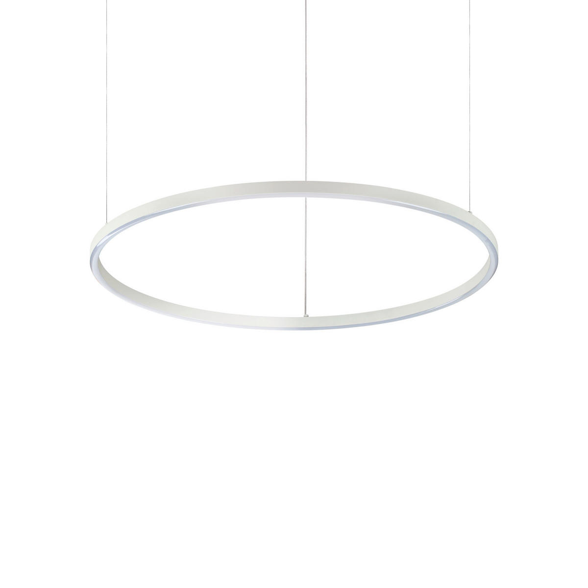 LED-HÄNGELEUCHTE ORACLE SLIM SP D70 ROUND 4000K - Weiß, Design, Kunststoff/Metall (70/27,5/202,5cm) - Ideal Lux