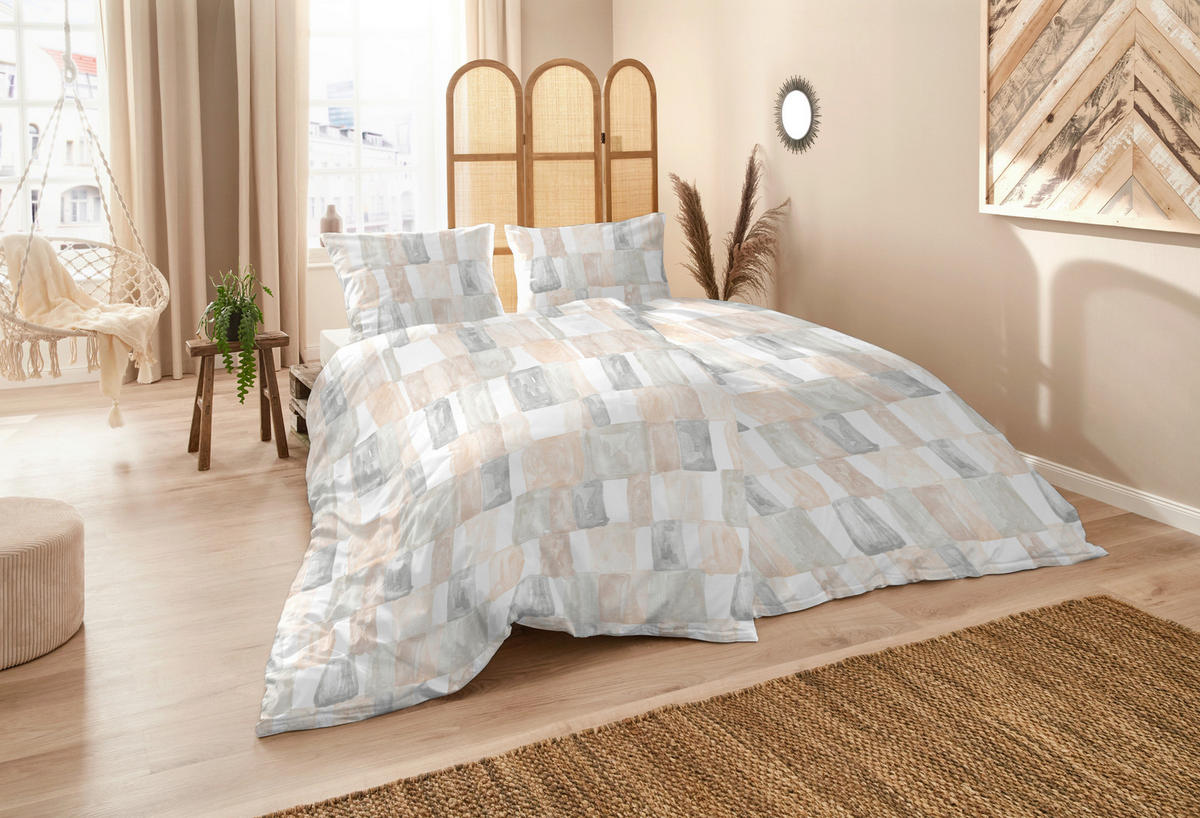 BETTWÄSCHE Perkal 135/200 cm  - Beige, Basics, Textil (135/200cm)