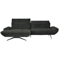 ECKSOFA  in Teddystoff Anthrazit  170-195/280 cm  - Anthrazit/Schwarz, Design, Textil/Metall (170-195/280cm) - Dieter Knoll