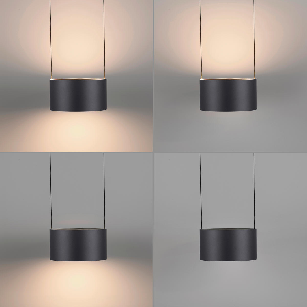 LED-HÄNGELEUCHTE 20/20/180 cm   - Grau, Design, Kunststoff/Metall (20/20/180cm) - Neuhaus PURE